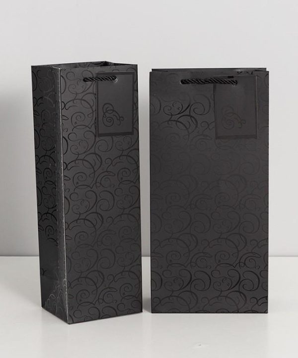 Black embossed