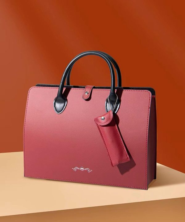 Burgundy tote