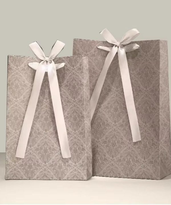 Damask, ribbon ties