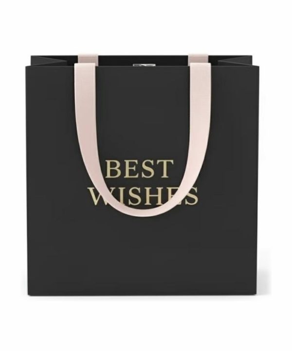 Black, gold foil