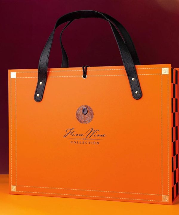 Orange, leather handles