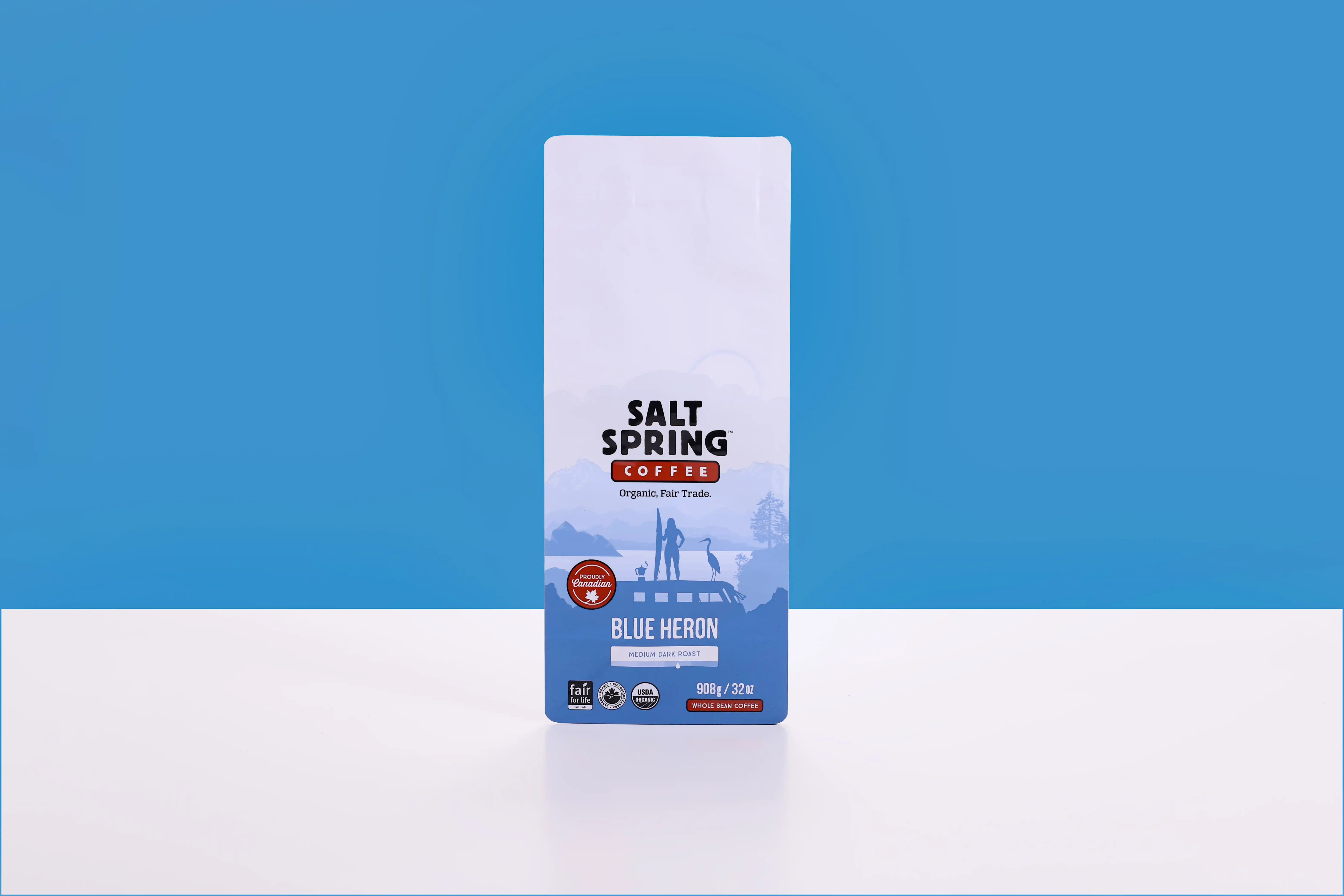 Coffee Packaging with Our Blue Coffee Bag - Vibrant & Eye-Catchy